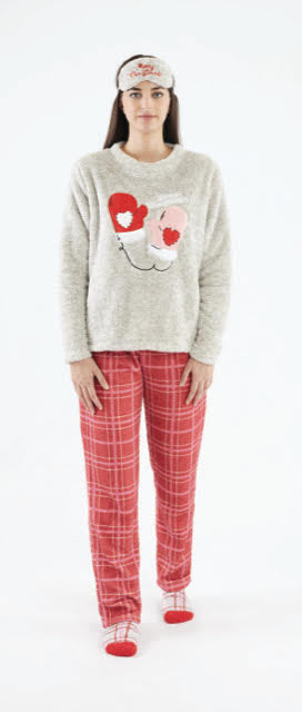 Sorbetto Rękawiczki Nocna Piżama Świąteczna