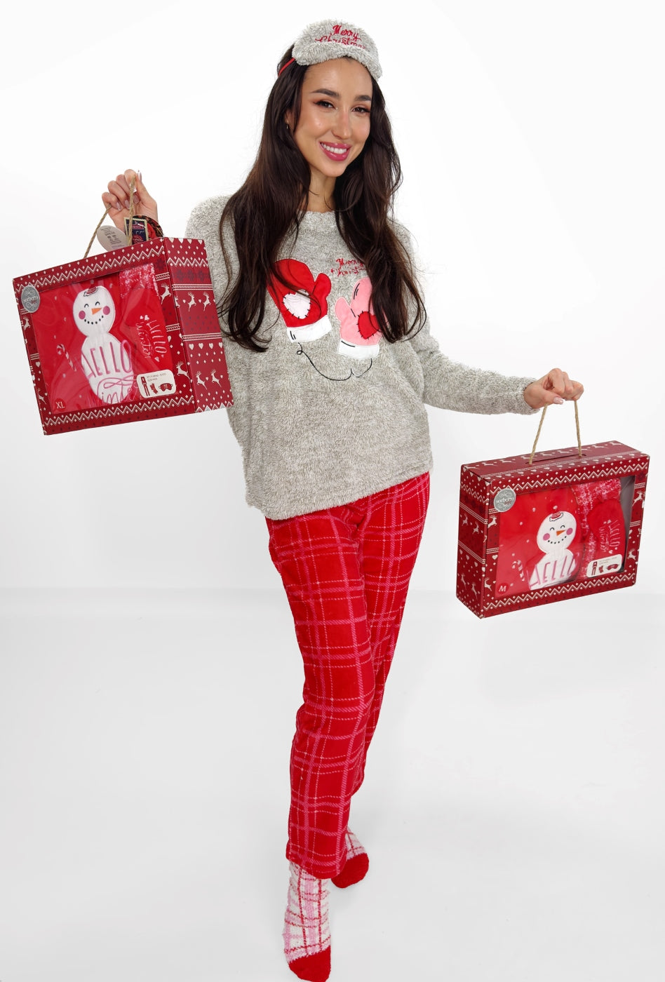 Sorbetto Rękawiczki Nocna Piżama Świąteczna