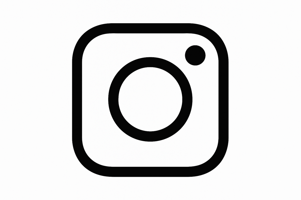 czarno biała ikona instagrama