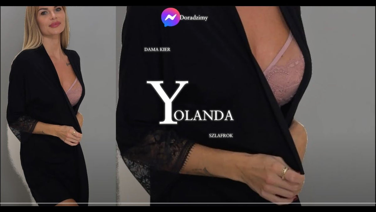 Dama Kier Yolanda szlafrok czarny