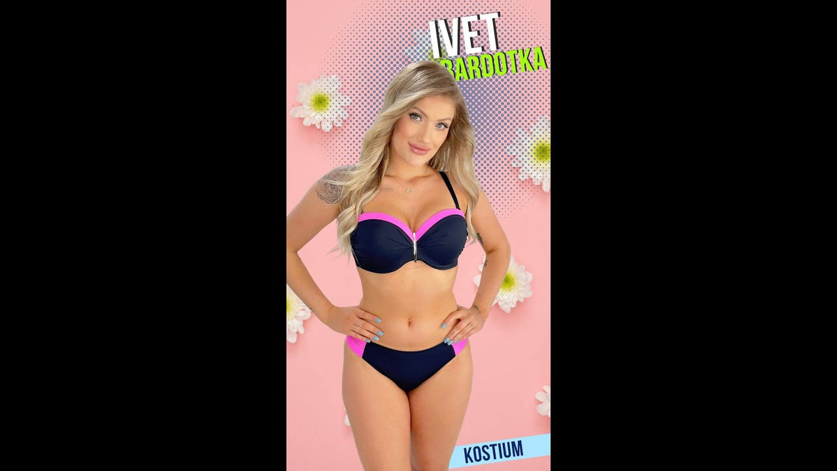 Lavel Ivet Pop Art kostium kąpielowy dwuczęściowy czarny FASHION