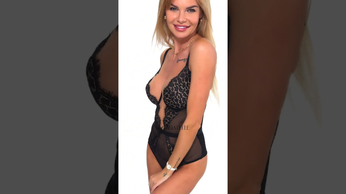 KINGA B 1068 FLOWER BODY CZARNY