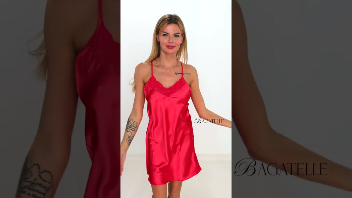 DELAFENSE 679 SYNTHIA nocna koszulka czerwony