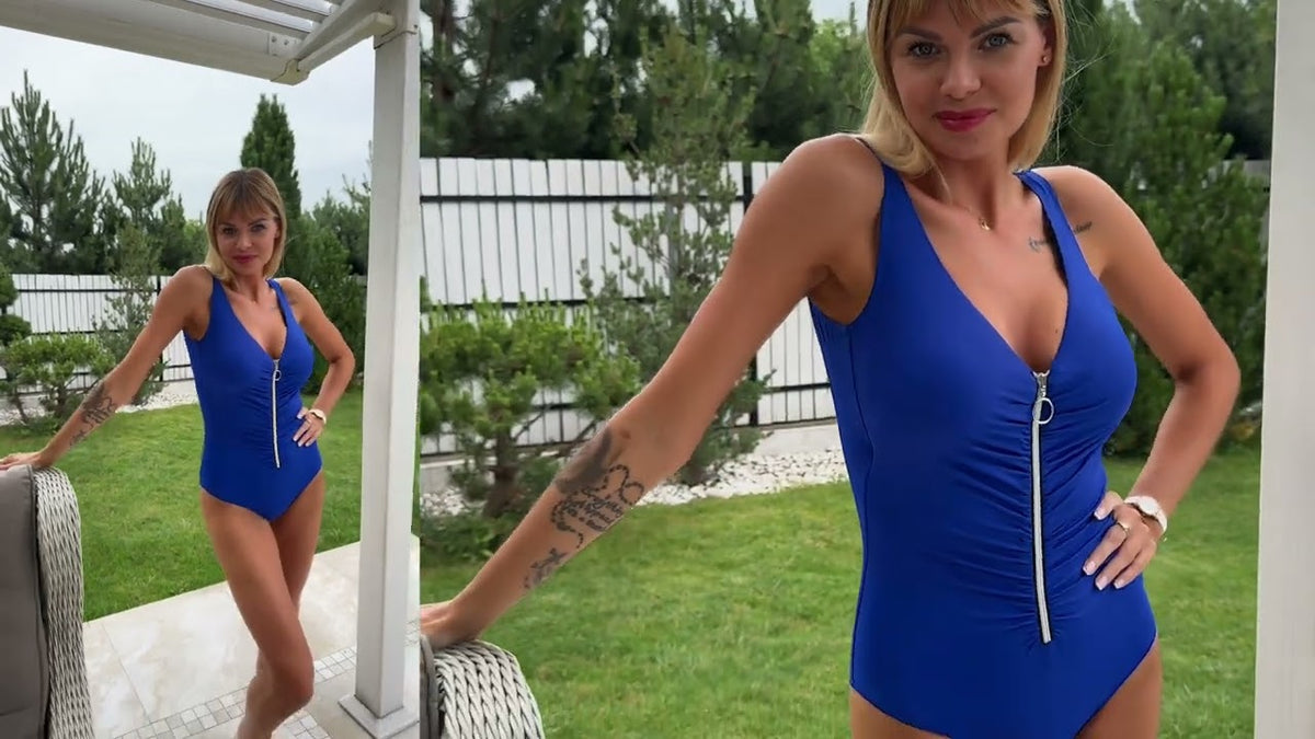 FEBA F33B 604 KOSTIUM KĄPIELOWY JEDNOCZĘŚCIOWY niebieski