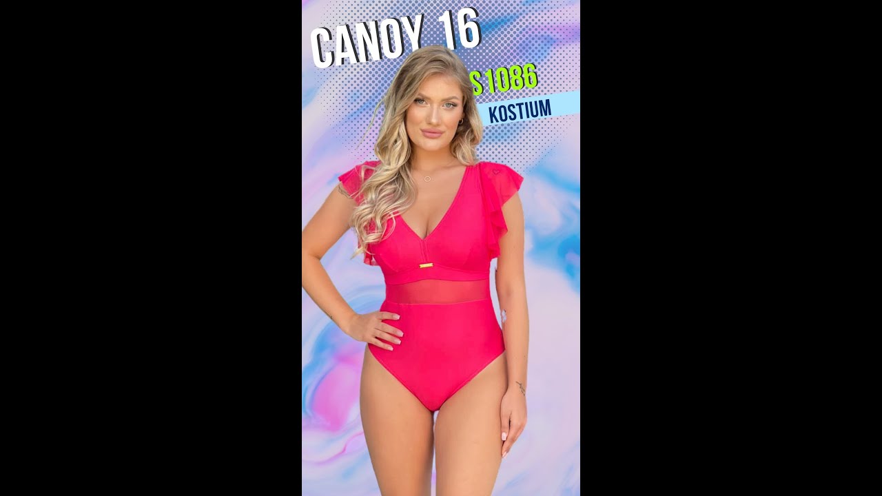 SELF S1086 CANOY 16 KOSTIUM KAPIELOWY JEDNOCZĘŚCIOWY RÓŻOWY fashion model