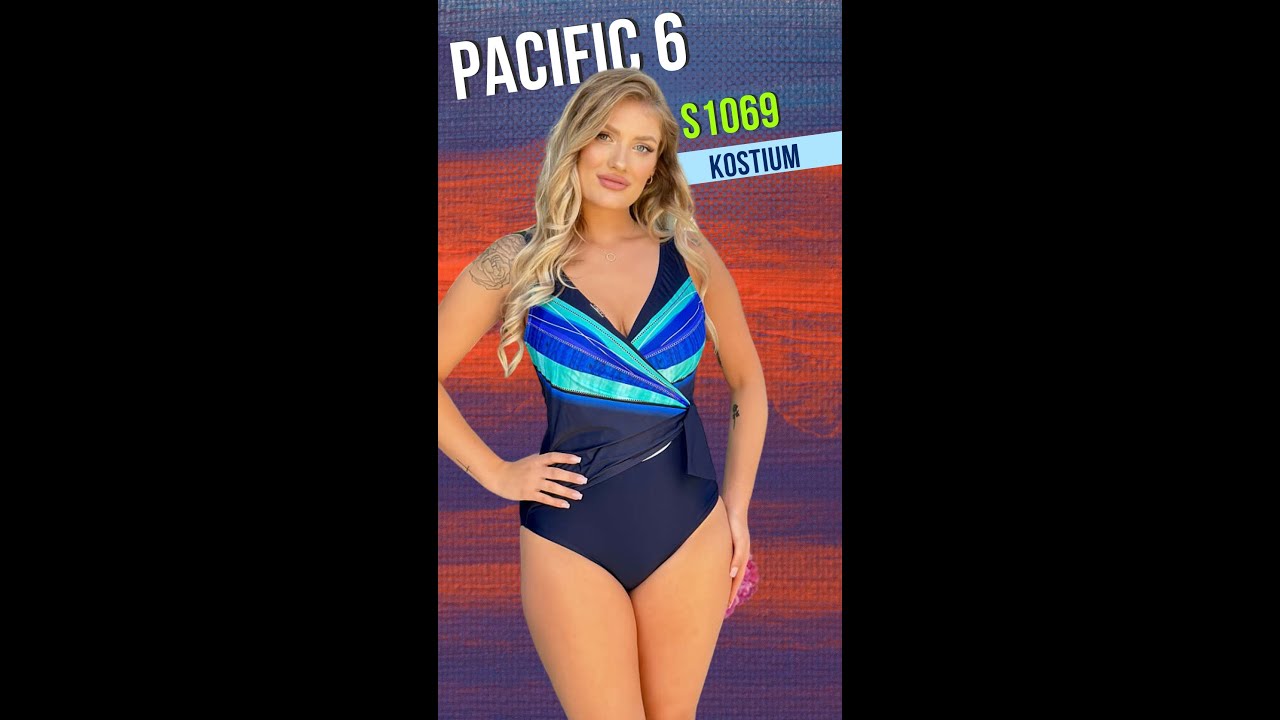 SELF S1069 PACIFIC 6 KOSTIUM KĄPIELOWY JEDNOCZĘŚCIOWY KOLOROWY fashion model