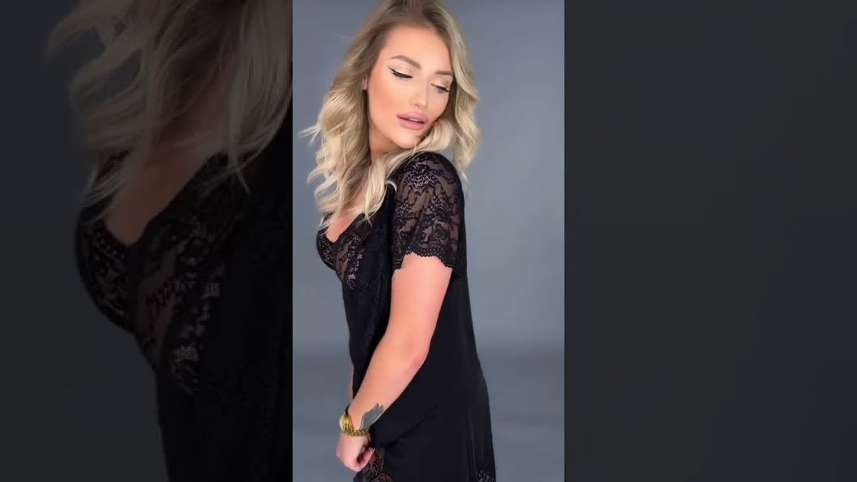 SZLAFROK LUVAE CZARNY. Slow motion HD