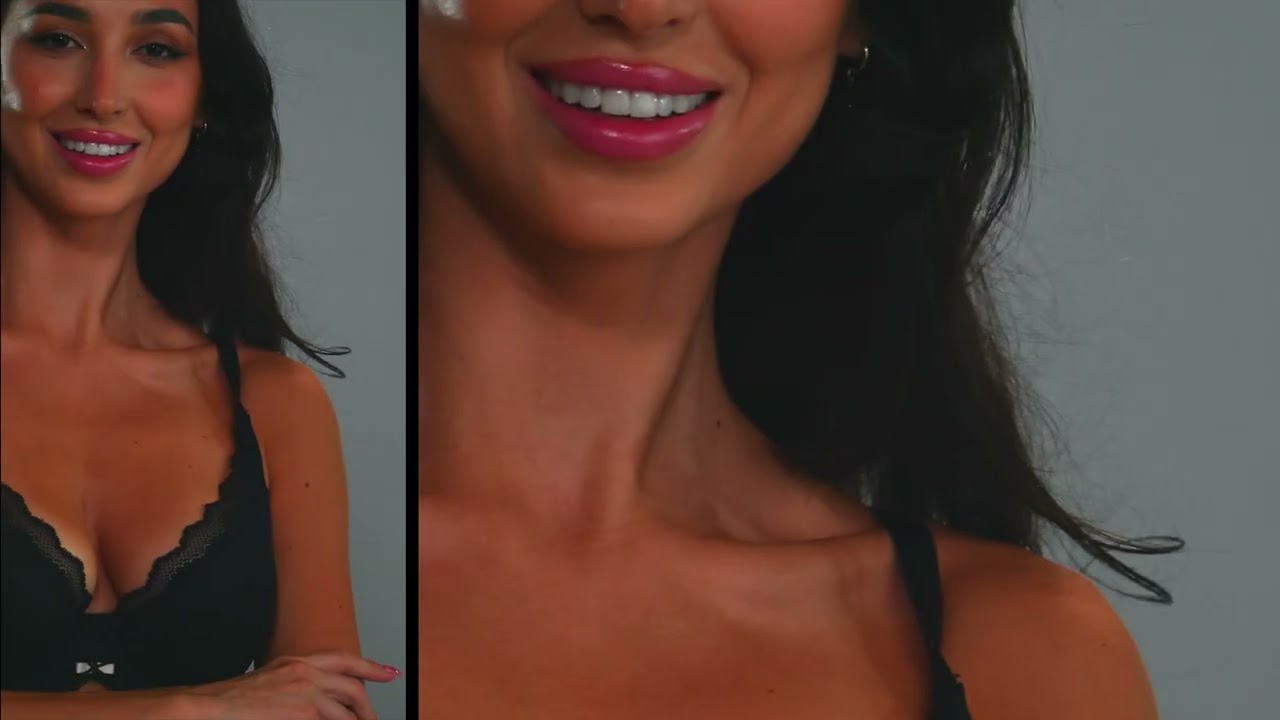 Subtille Ana Biustonosz Push Up Czarny + Subtille Ana Majtki Brazyliany Czarny