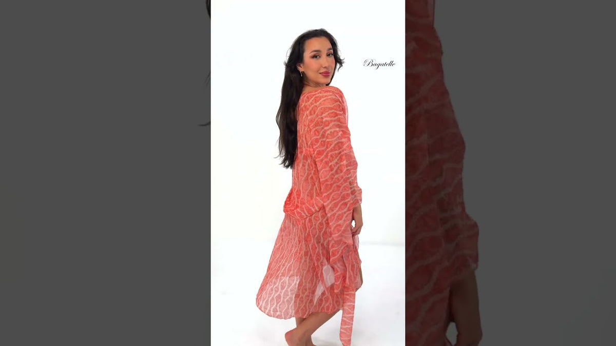 GABBIANO ANABEL D 01 17C kostium kąpielowy dwuczęściowy pomarańczowy + GABBIANO KIMONO D 17 C