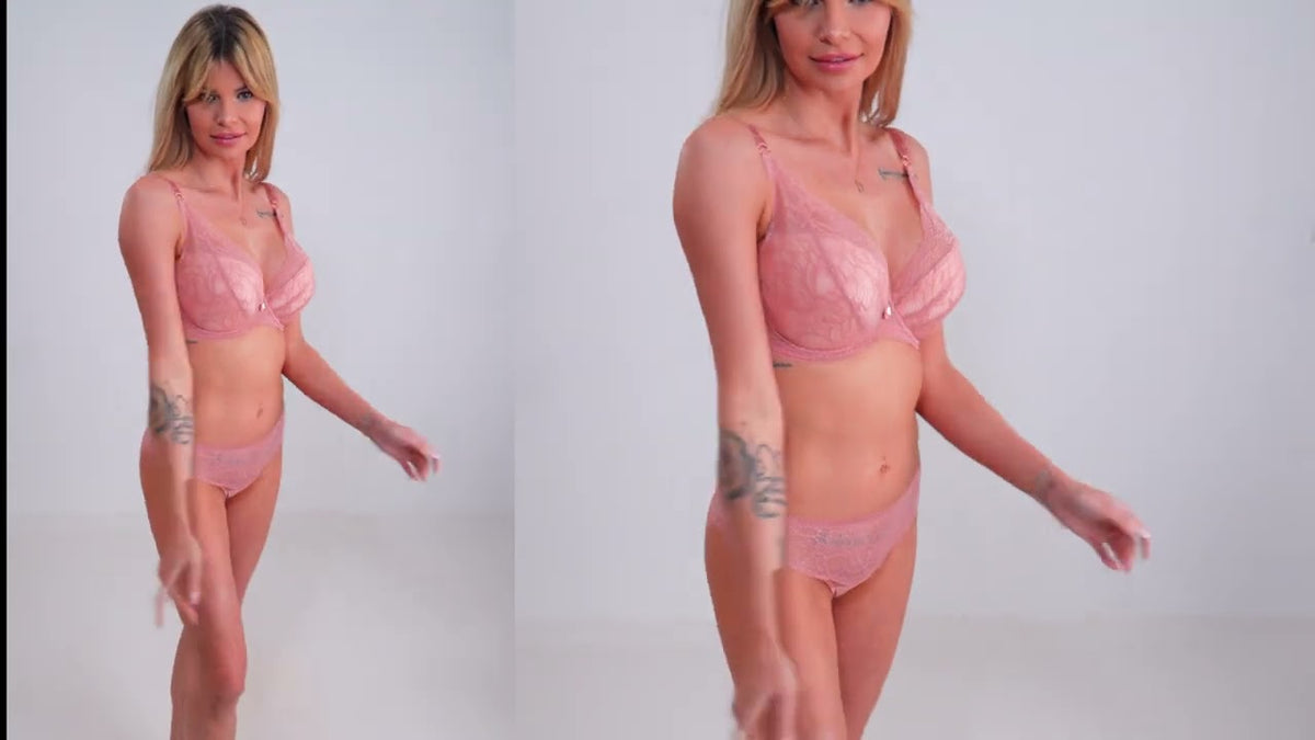 alles nude rose biustonosz push up różowy