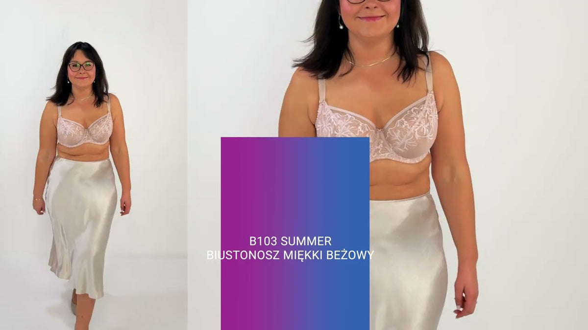 GORSENIA B103 SUMMER BIUSTONOSZ MIĘKKI beżowy
