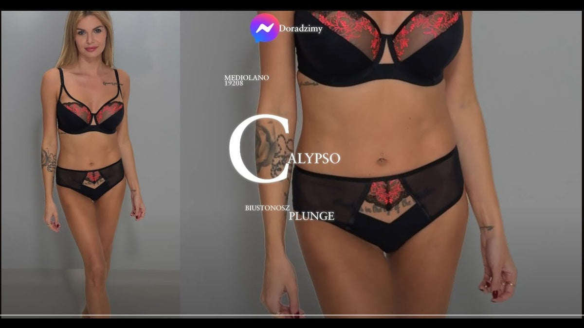 MEDIOLANO 19208 CALYPSO biustonosz plunge czarny
