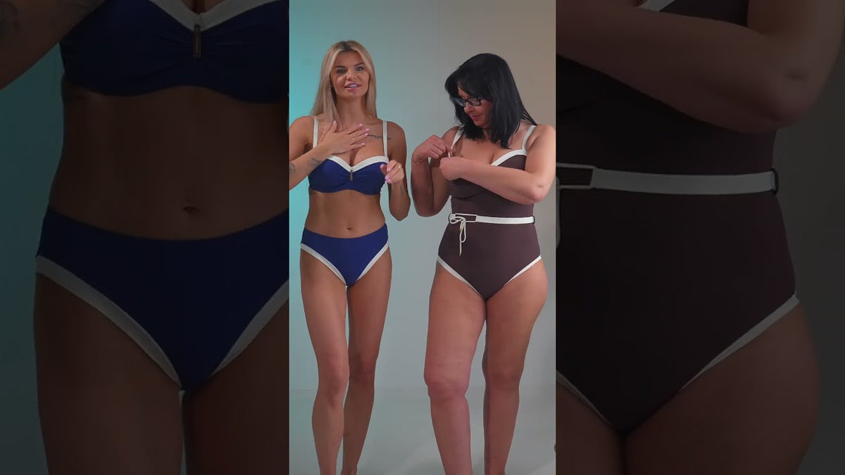 LIVE bagatelle stroje kąpielowe 2026 Anna i Modelka Daria kolekcja retro w kostiumach kąpielowych