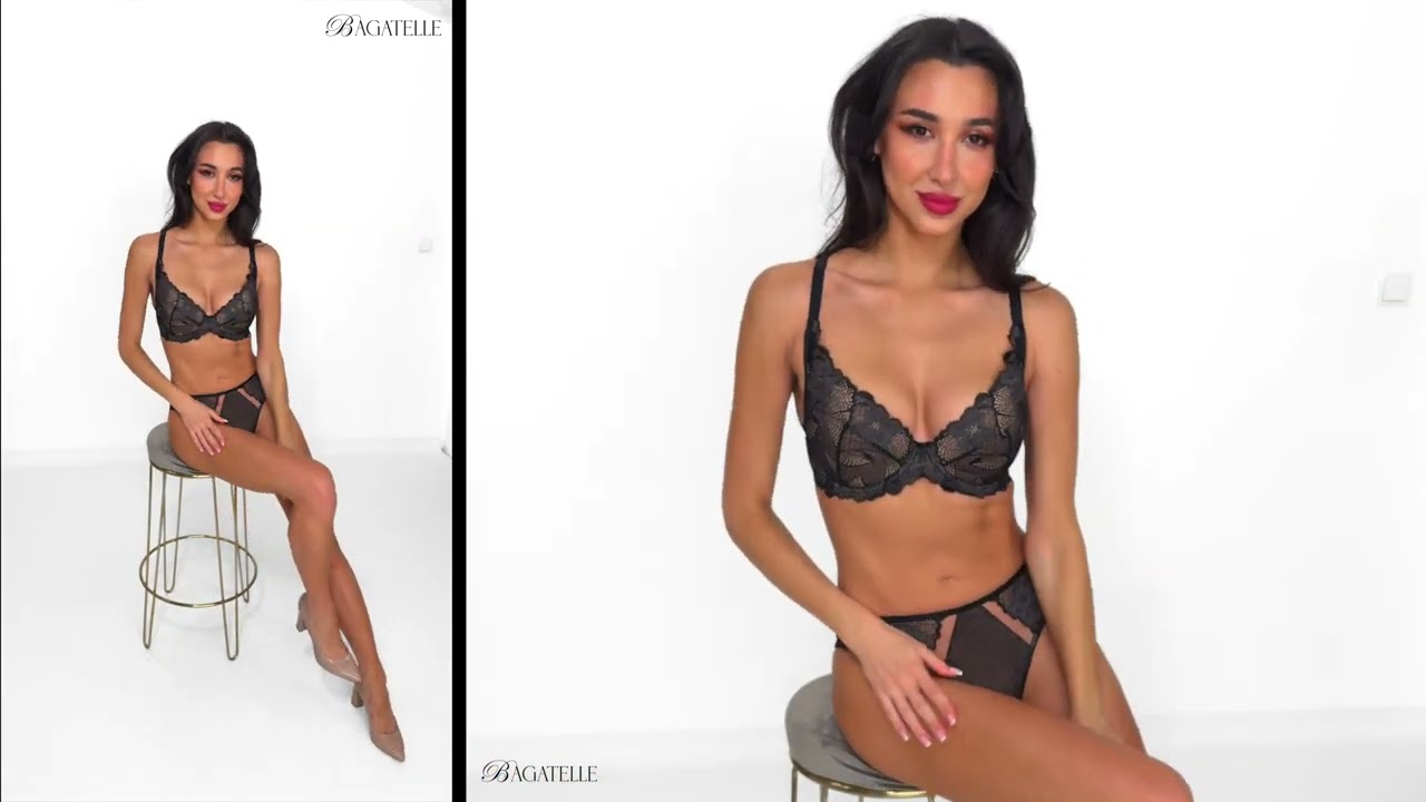 LENA biustonosz push up czarny