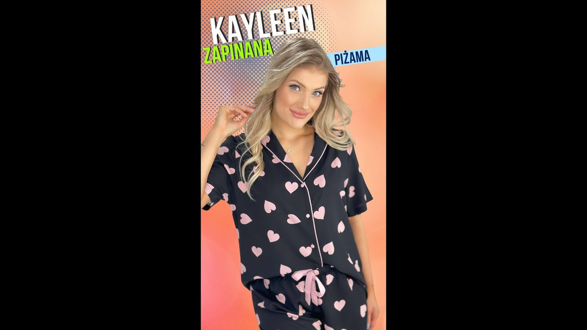 Aruelle kayleen nocna piżama krótka czarny LINGERIE