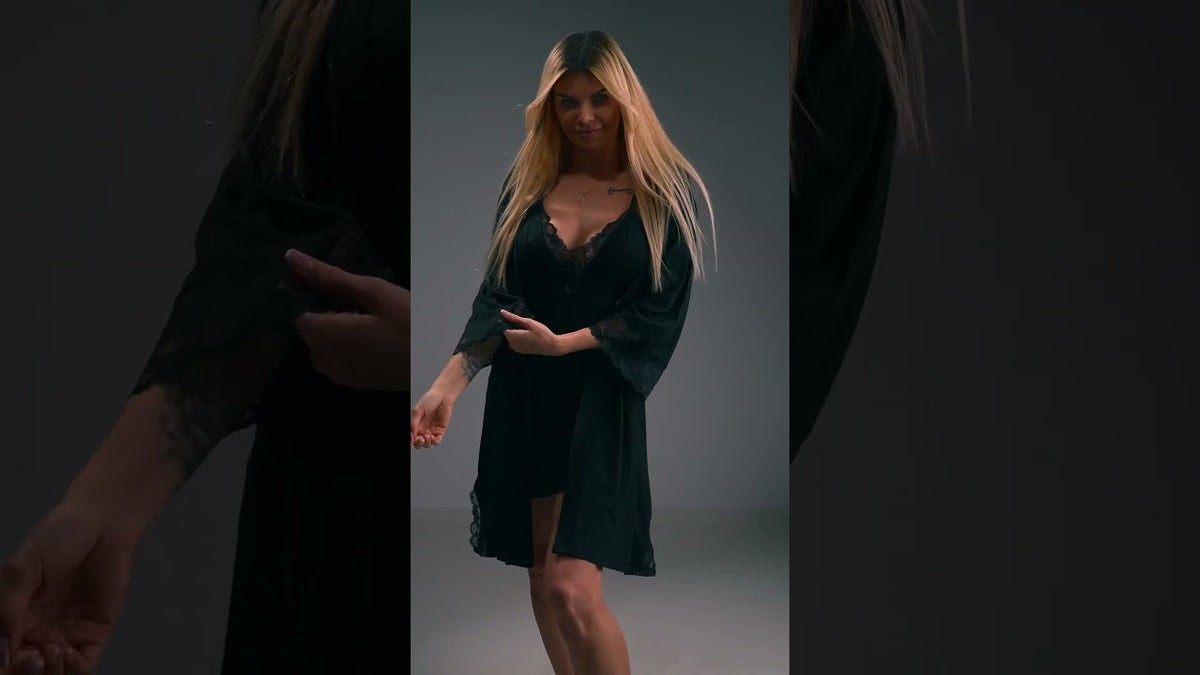 Delafense 041 Nadia Nocna Szlafrok Krótki