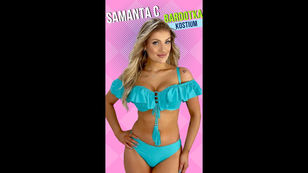 lavel samanta c cielo kostium kąpielowy dwuczęściowy turkusowy FASHION MODEL