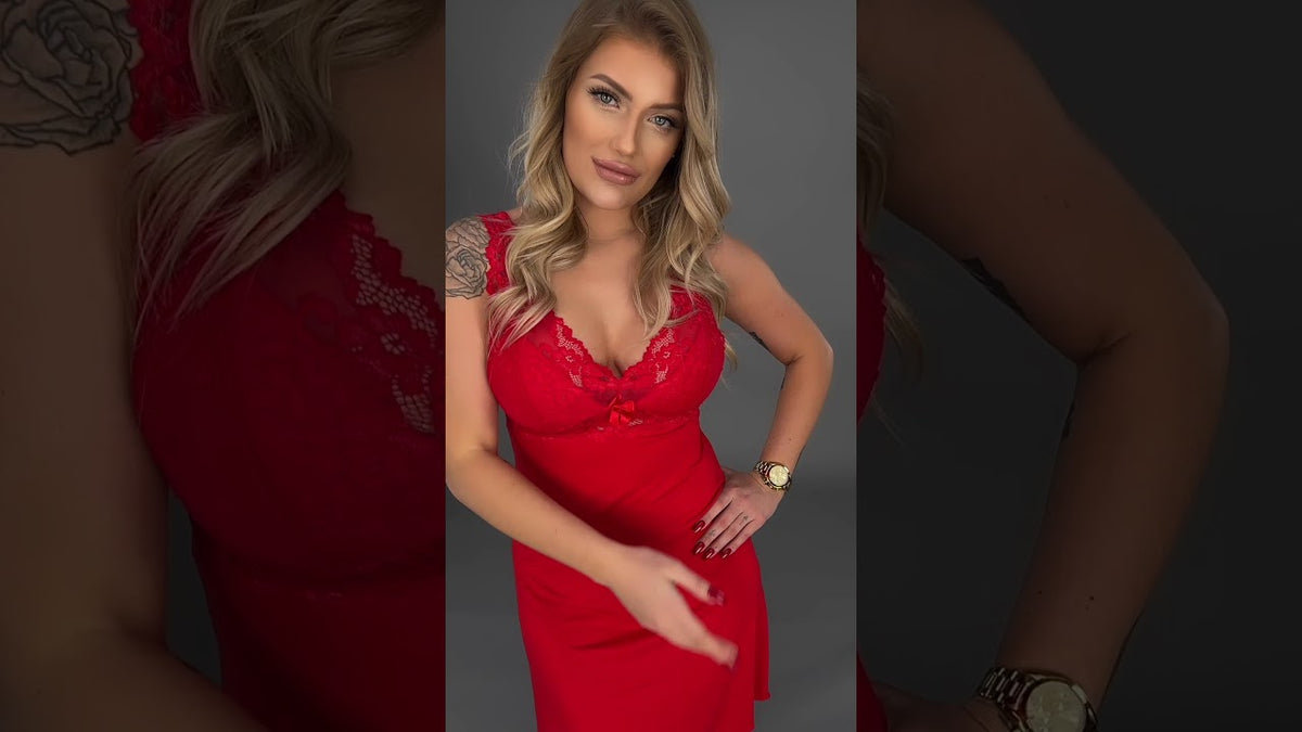 KOSZULKA BONA CZERWONY. Slow motion HD