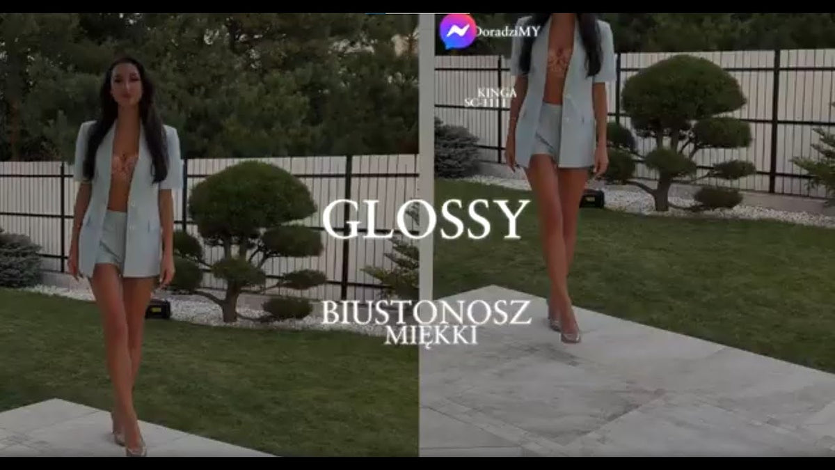 KINGA SC 1111 GLOSSY BIUSTONOSZ MIĘKKI BEŻOWY