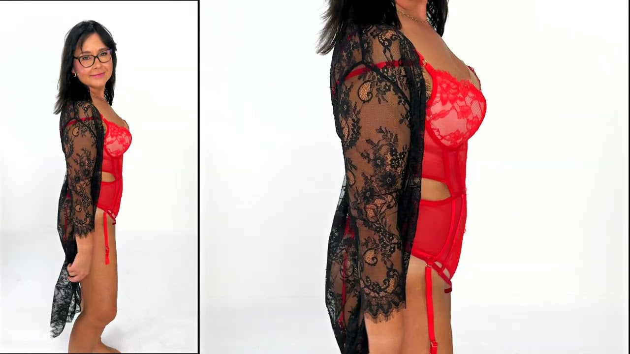 KINGA B 1092 YOLIE BODY czerwony