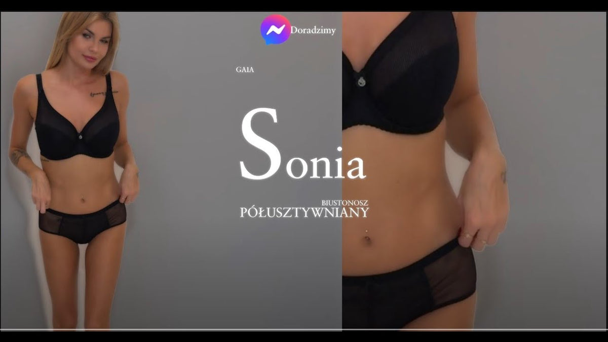 Gaia Sonia Biustonosz Półusztywniany Czarny