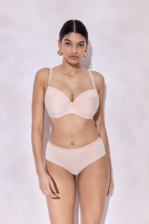 Biustonosz usztywniany Alles Diamante beżowy pełny kubek