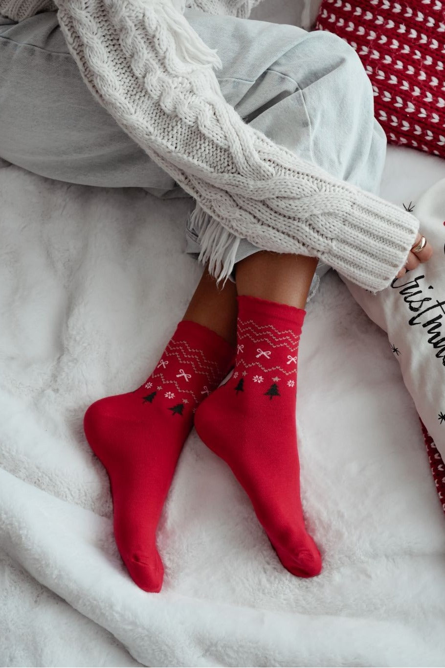 Milena Skarpetki Świąteczne Choinka