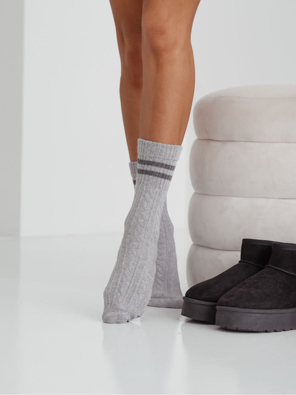 Milena Skarpety Warkocz Z Paskami