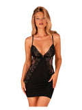 czarna koronkowa nocna koszulka damska Obsessive Maderris