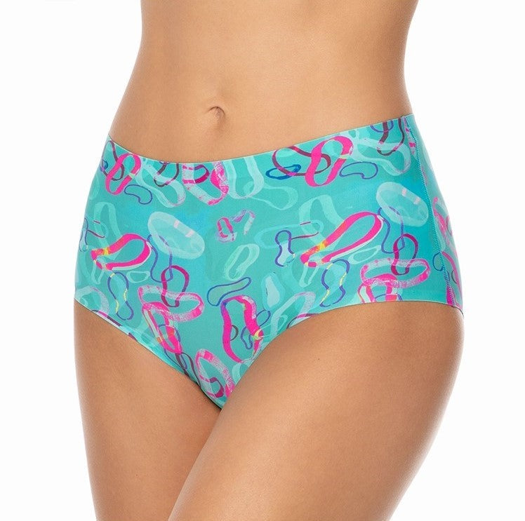 Paloma Pink Ocean Maxi Form Majtki Figi Wysokie