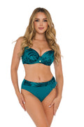 Self S940V2 Azure 2 Kostium Kąpielowy Dwuczęściowy, zielony, z palmowym wzorem, kostium kąpielowy dwuczęściowy na plażę