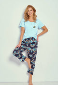 Piżama damska Taro 3329 Kristen bawełniana w kwiaty