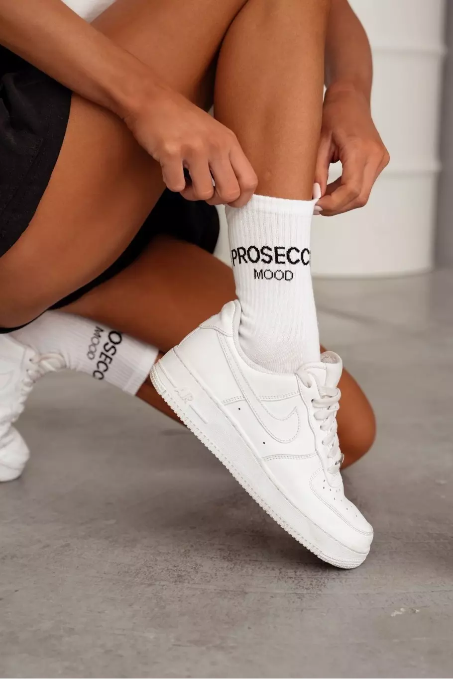 Milena Skarpetki Prosecco Mood Biały