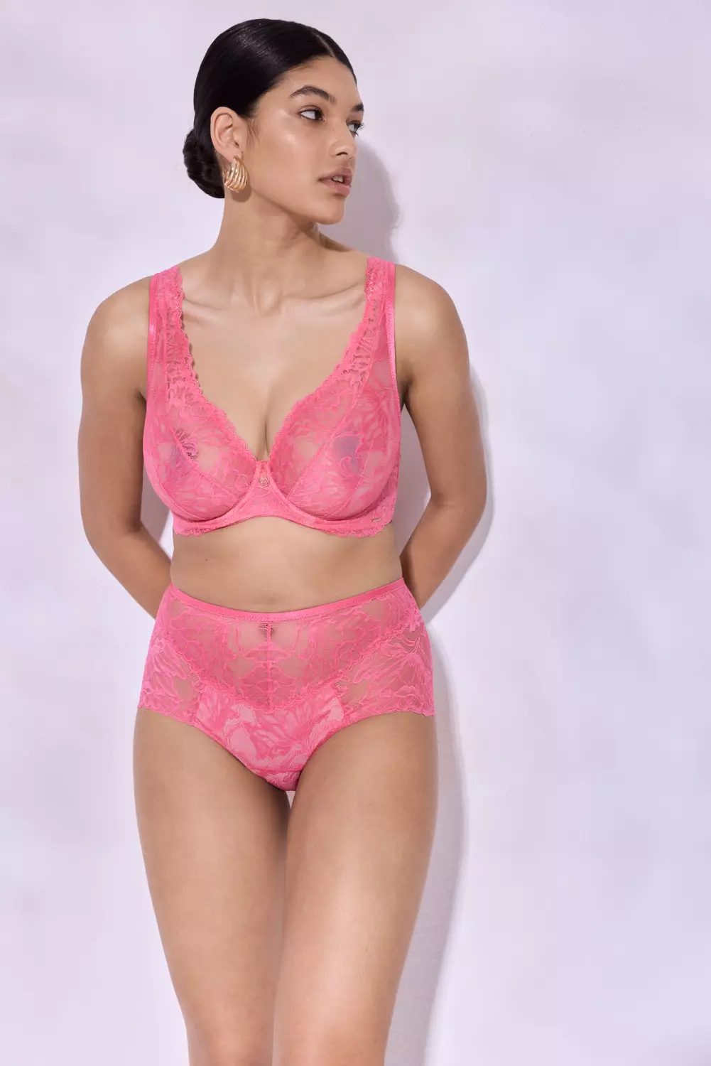 Alles Coachella M Bralette Biustonosz Braletka Różowy