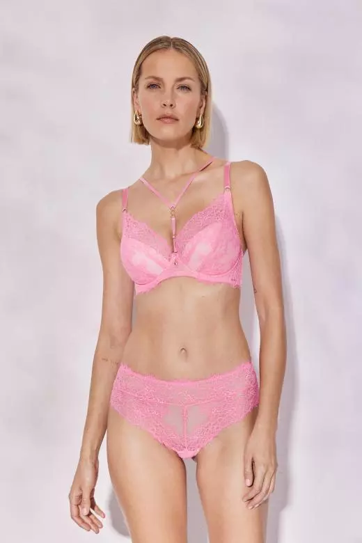 Alles French Kiss Biustonosz Push Up Różowy