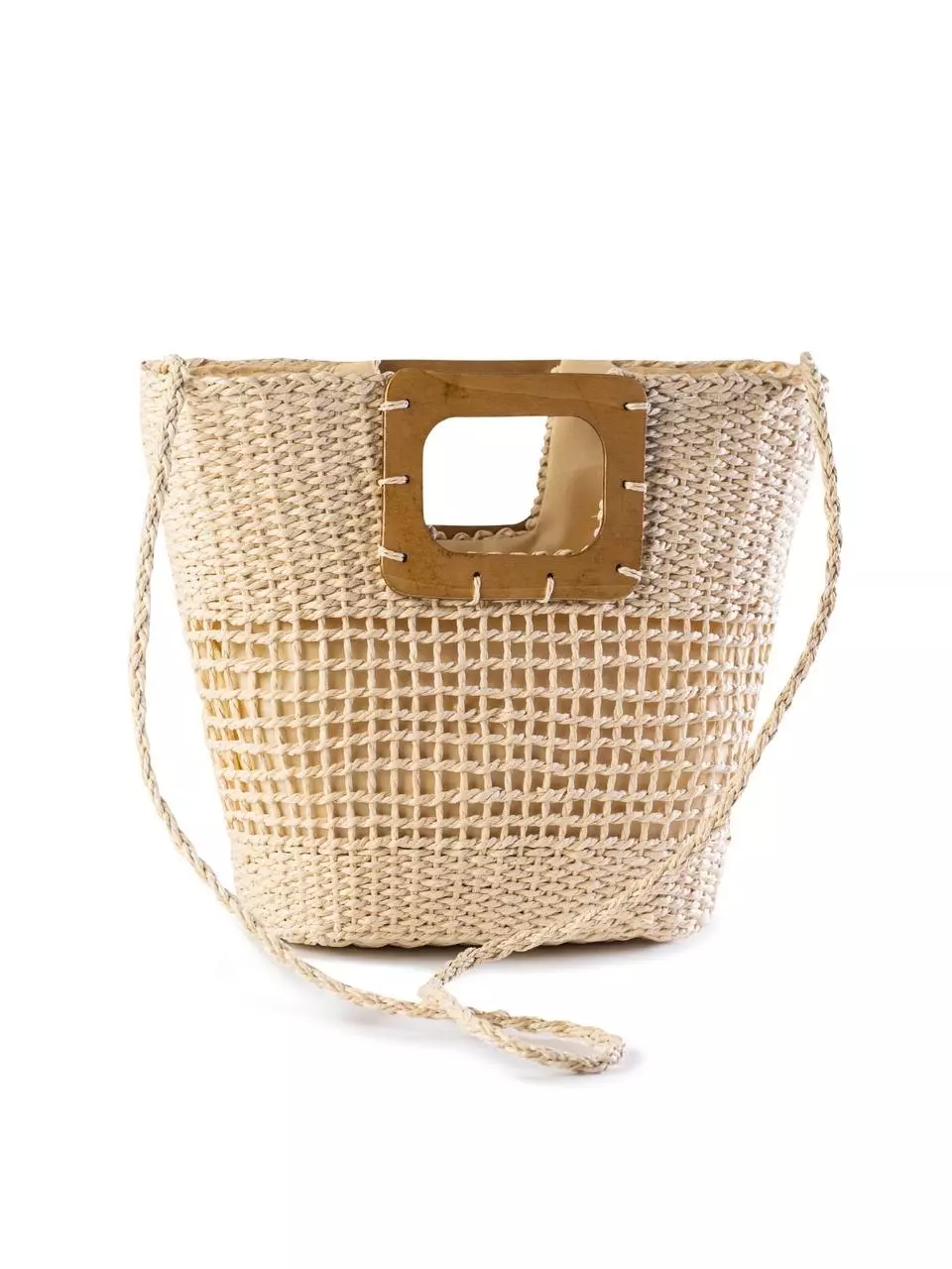 Feba F87 BAG33 Pleciona Torba Plażowa Beżowy