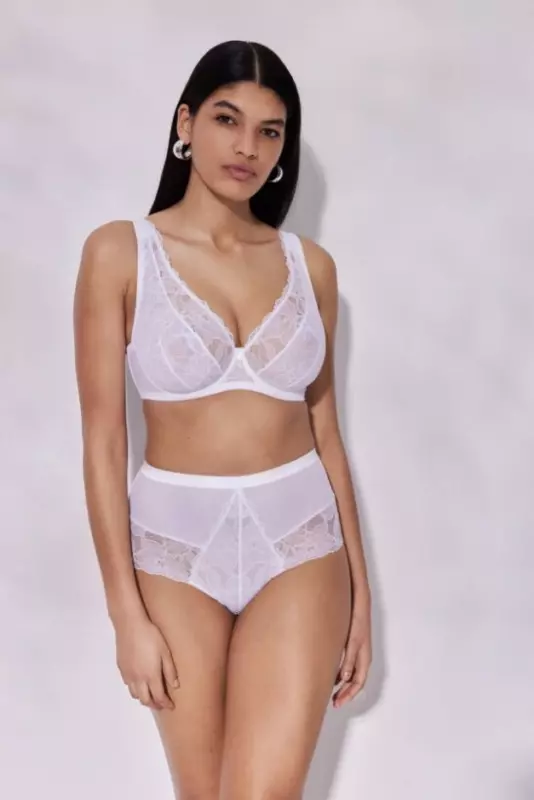 Alles Glow M Bralette Plus Biustonosz Braletka Biały